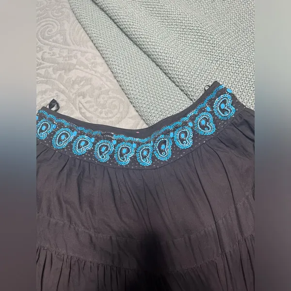 Issue New York Whimsy‎ Tiered Maxi Skirt Blue Size 12 - Image 4