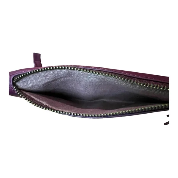Joy Susan Chloe Purple vegan Leather Wristlet Clutch multi zip pockets wallet - Image 7