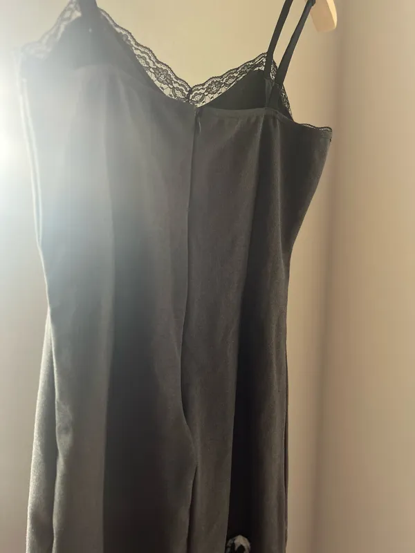 Tobi Grey Lace Trim Dress - Image 3