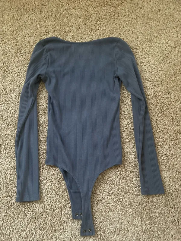 Aerie Bodysuit Ribbed Long Sleeve - Image 3