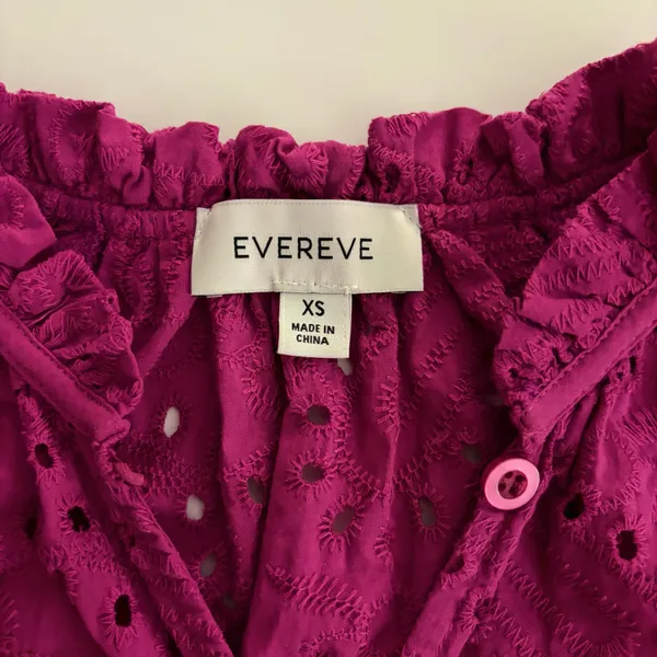 Evereve Magenta Eyelet Blouse - Image 4