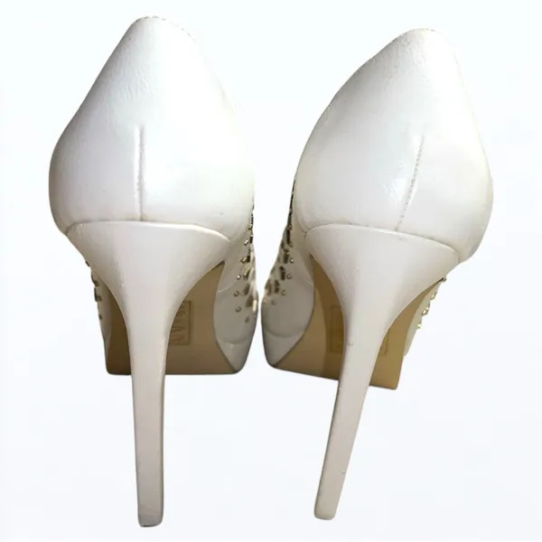 Izabella Rue Women's White Heels Size 7 - Image 6