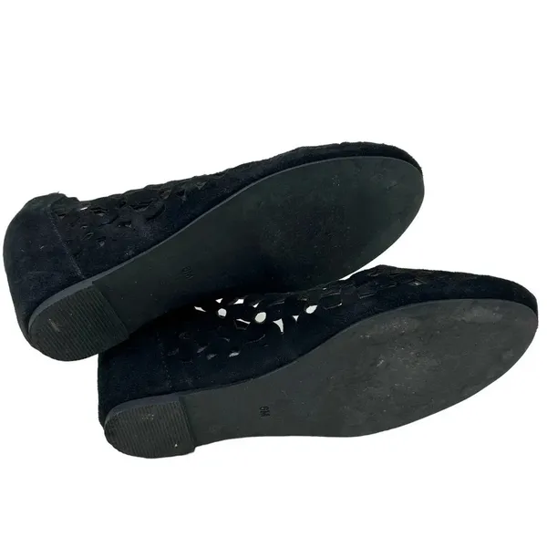 Jeffrey Campbell Delaisy Cut‎ Out Wedge Heels in Black Size 6 - Image 7