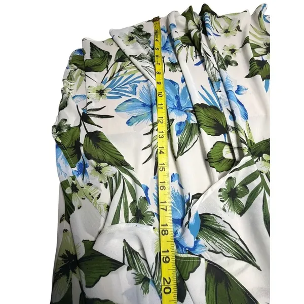 Banana Republic Floral Wrap Maxi Dress Size 0 Petite Coastal Coquette Ruffle - Image 9
