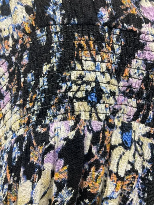 Free People Washed Ashore Halter Mini Dress Black Floral Size L - Image 8