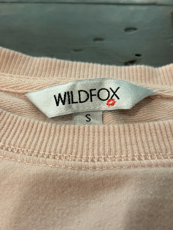 Wildfox But First Cocktails Sweatshirt Women’s S Pink Oversized Pullover - Image 5