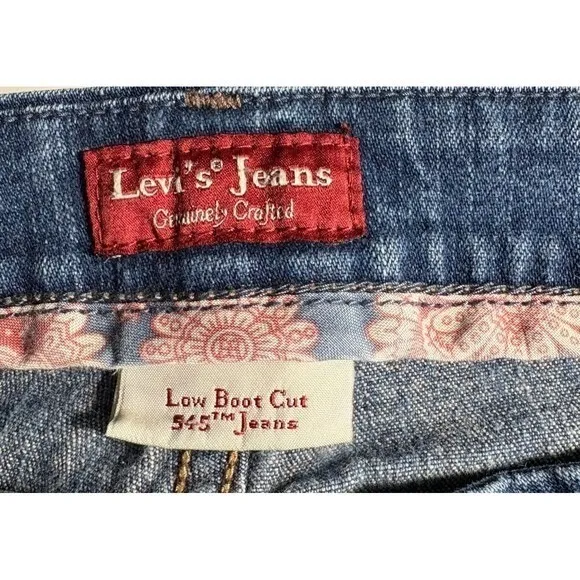 Levis Jeans Women Low Boot Cut‎ 545 Medium wash Blue Jeans 16M - Image 11