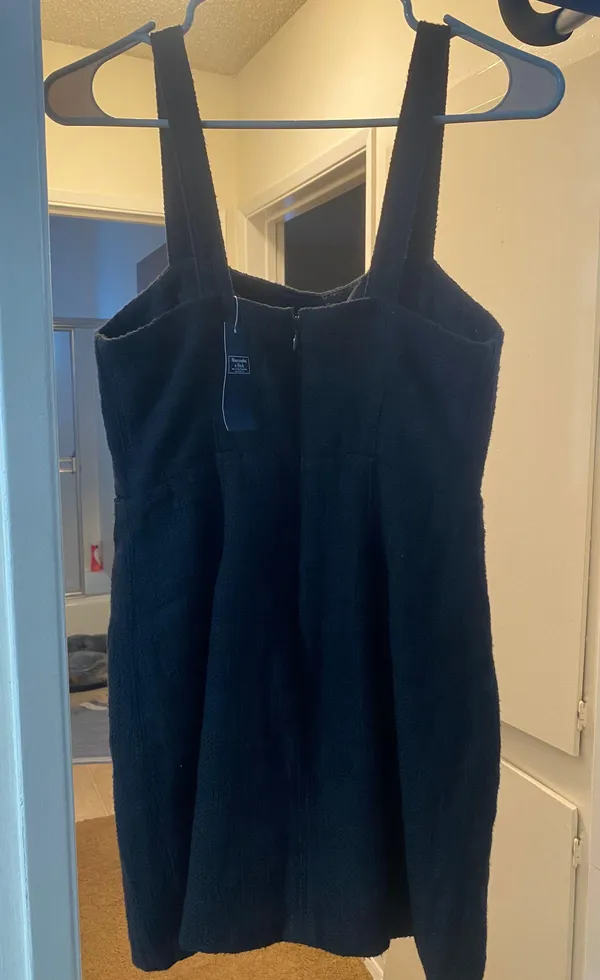 Abercrombie Black Tweed Slip Mini Dress - Image 5