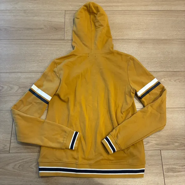 NWT True Religion Women’s Collegiate Zip Up Hoodie Yellow Size L - Image 9