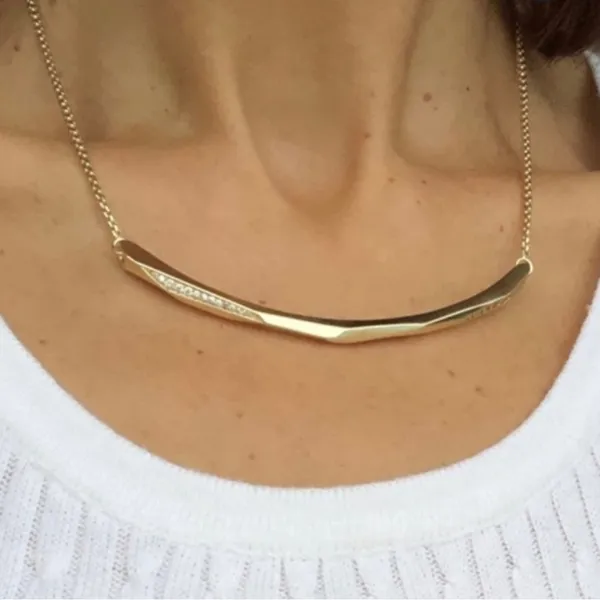 Kendra Scott Graham Choker Adjustable Necklace in Gold with Crystals - Image 2