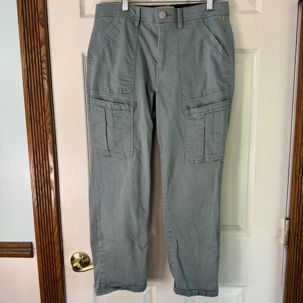 Democracy Cargo Pants‎ AB Tech Utility Stretch Green Size 10 - Image 7