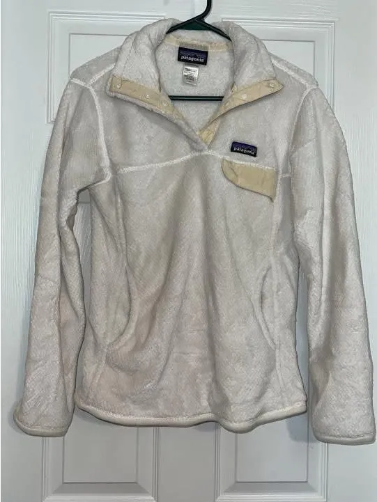 Patagonia Cream Snap-Front Fleece Pullover - Image 2