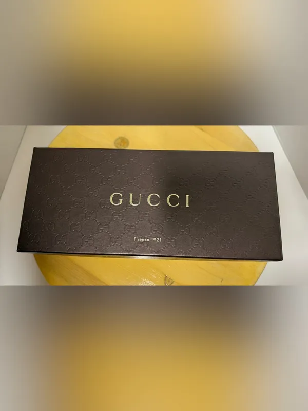 Gucci Salandia Black Leather Peep Toe Flats Silver Chain Logo Accent - Image 12