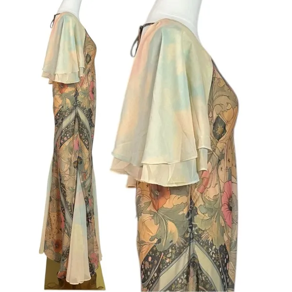 Free People Bohemian Witchy Celestial Nights Maxi Dress in Fairy Combo Medium - Image 10