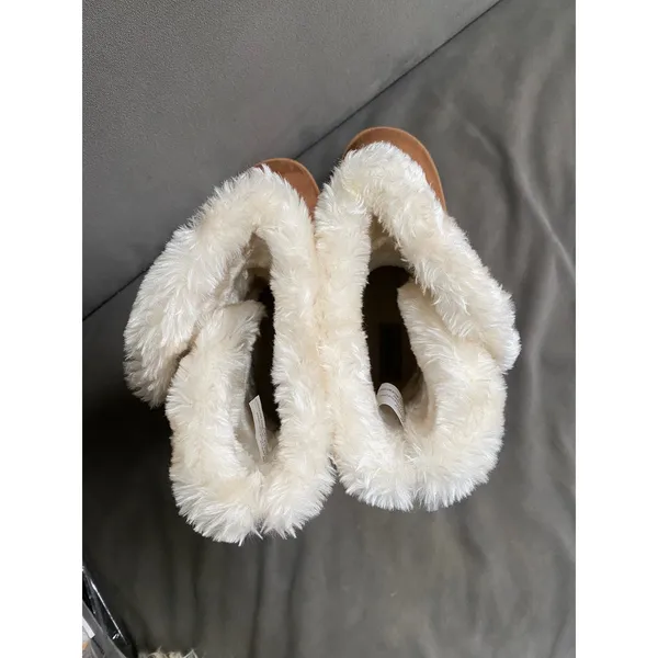 Makalu women's size 6 Gabrielle Chesnut textile/faux fur upper boots - Image 7