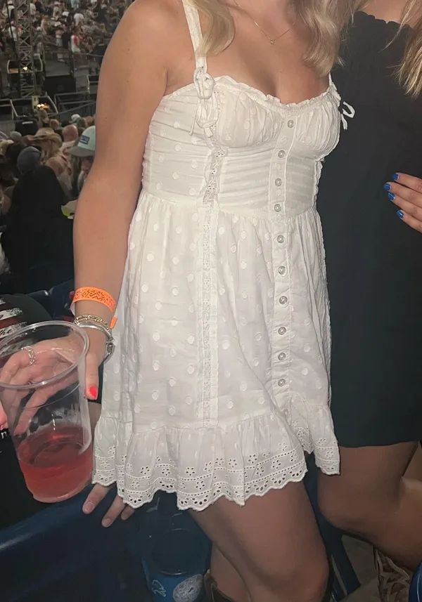 Urban Outfitters White Eyelet Dress - Image 2
