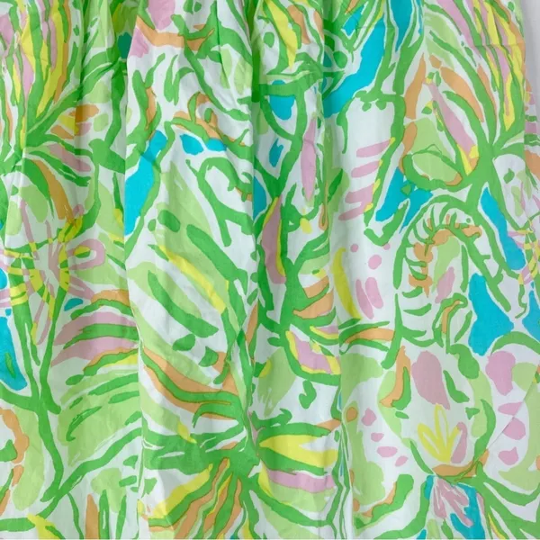 Lilly Pulitzer Richelle Elephant Ears Strapless Mini Dress Green Pink Blue Sz 0 - Image 2