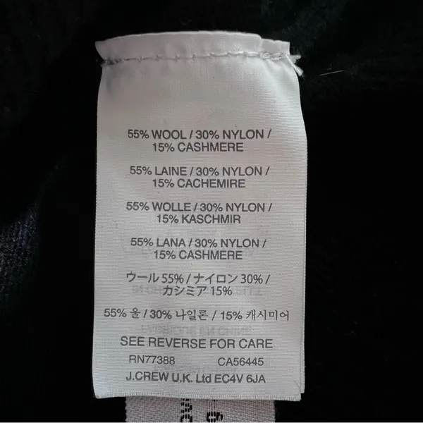 J. Crew Black Wool and Cashmere Button Front Sweater Cardigan - Image 11