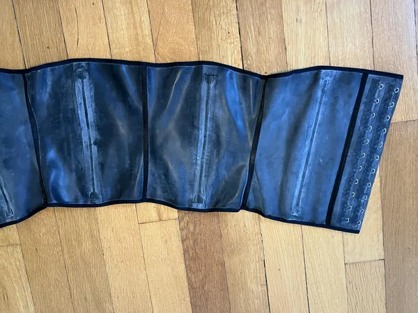 Fajas De LoRac Shapewear Waist Trainer Womens 18 44 Black Latex Cincher Corset - Image 4