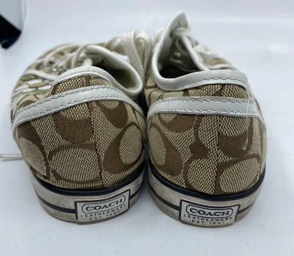 Coach Brown White Sneakers Size 8 - Image 5