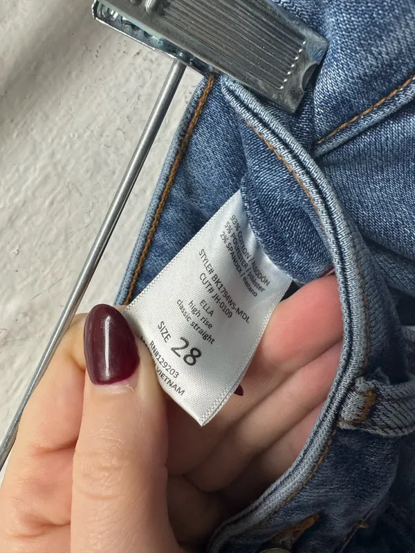 Buckle Hidden Jeans Ella High Rise Classic Straight Jeans - Image 3
