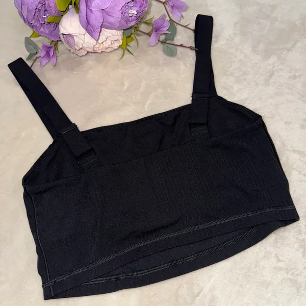 Aerie Offline Black Ribbed Bra Top - Image 11