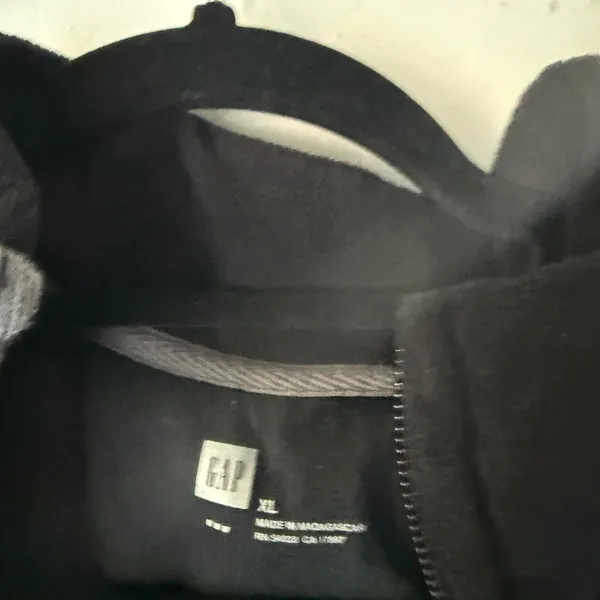 GAP Women Black Fleece Vest Full Zip Collar‎ Pockets XL Layering Preppy - Image 7