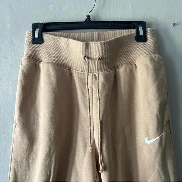 Nike Tan Phoenix Fleece Joggers Size Small - Image 4