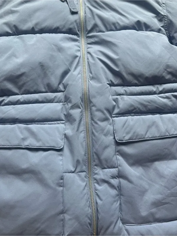 Universal Threads Light Blue Hooded Puffer Coat - Image 3