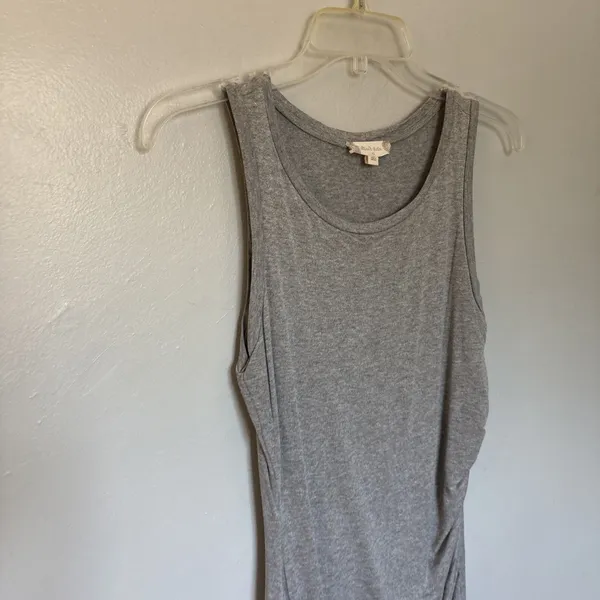 Altard State Dress Sm Asymmetrical Twist Front Pullover Heathered Tan Party XS - Image 4