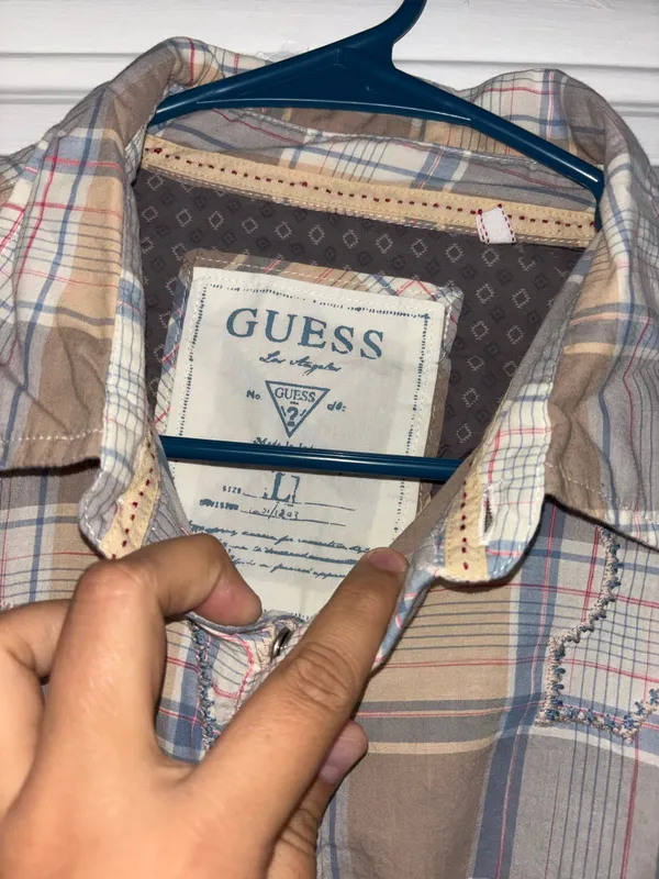 Guess Collard Shirt Men's Western Pearl Snap Vintage Embroidered Country - Image 6