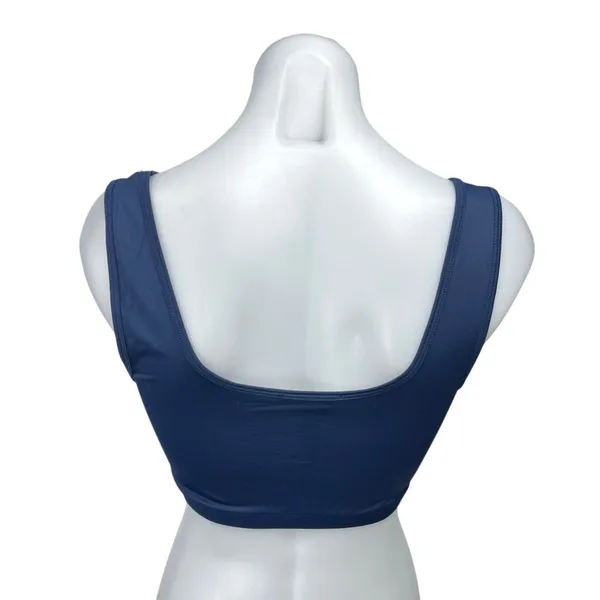 Zara x Prince Navy Blue Sleeveless Square Neck Athletic Crop Tank Top Size M - Image 2