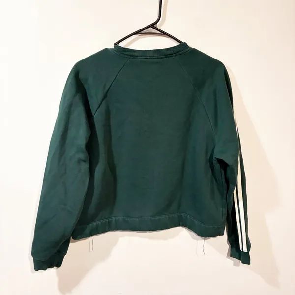 Anthropologie Maeve Green Arm Stripe Womens‎ Medium Green Crew Neck Long Sleeve - Image 5