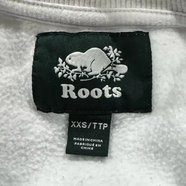 Roots Canada Athletics White Green Pullover Crewneck Sweatshirt Women’s XXS - Image 2