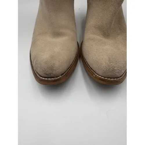 BCBGeneration‎ Suede Western Boots Tan Perforated Cowgirl Festival Tailgate 7.5 - Image 4