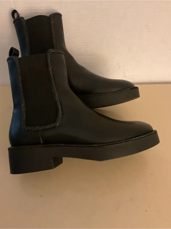 Steven By Steve Madden women Black Chelsea Platform Ankle Boots US 8.5 - Image 7