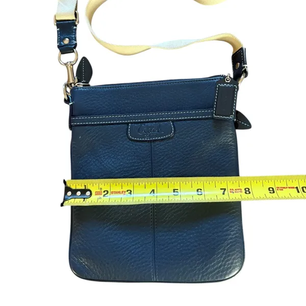 Coach Legacy Navy Blue Pebbled Leather Swing Pack Messenger Shoulder Bag - Image 10