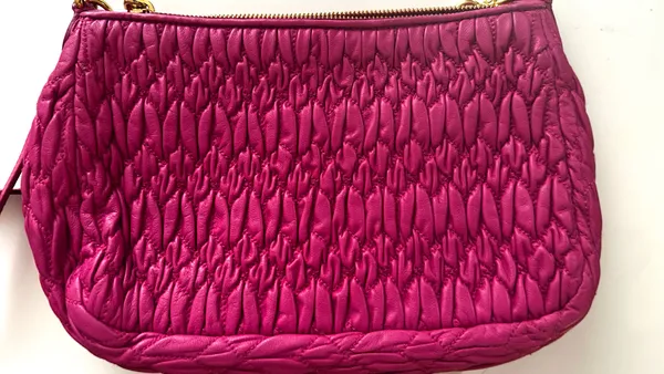 Miu Miu Pink Matelasse Napa Leather Shoulder Miu Miu Shoulder Bag w/ COA - Image 3
