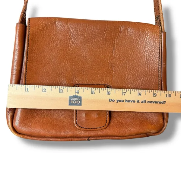Vintage Genuine Leather Shoulder Bag Single Strap & Pockets‎ Made In Columbia - Image 12