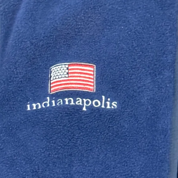 Vineyard Vines Womens XS Navy Blue Fleece Full Zip Vest Indianapolis Flag Logo‎ - Image 2