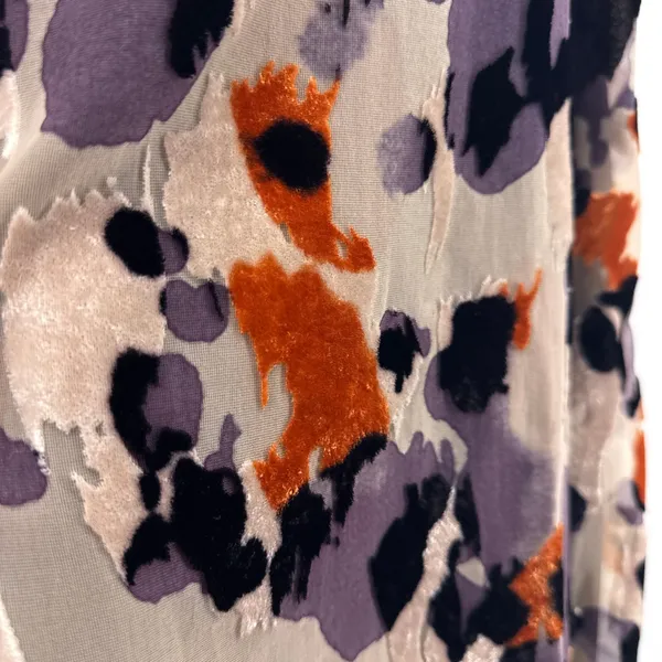 Cabi Radiant Velvet Burnout Slip Dress‎ Style 3514 Abstract Leopard Print XL - Image 4