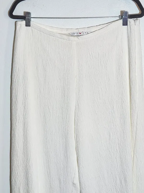 Trina Turk White Wide Leg Pants Size 10 NWT - Image 3