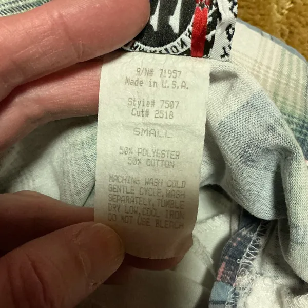 Vtg 80s plaid belly top - Image 4