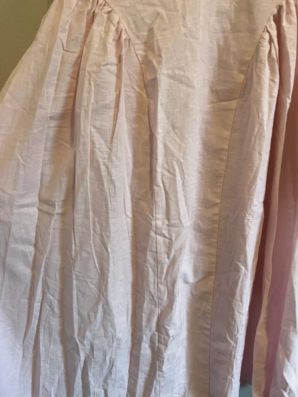 Commence Sleeveless Cotton & Linen Pleated summer Long Dress Pink - Image 4