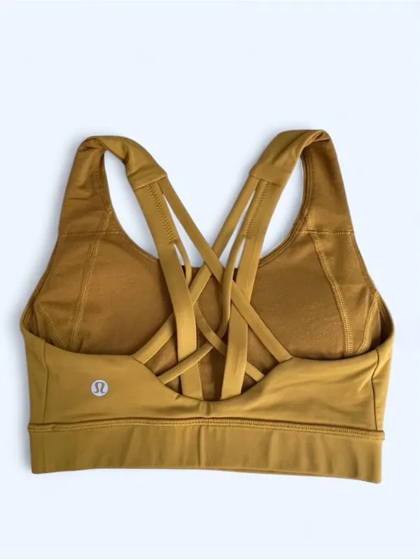 Lululemon Free to be Elevated sport bra gold spice mustard yoga Pilates gym 2 - Image 3