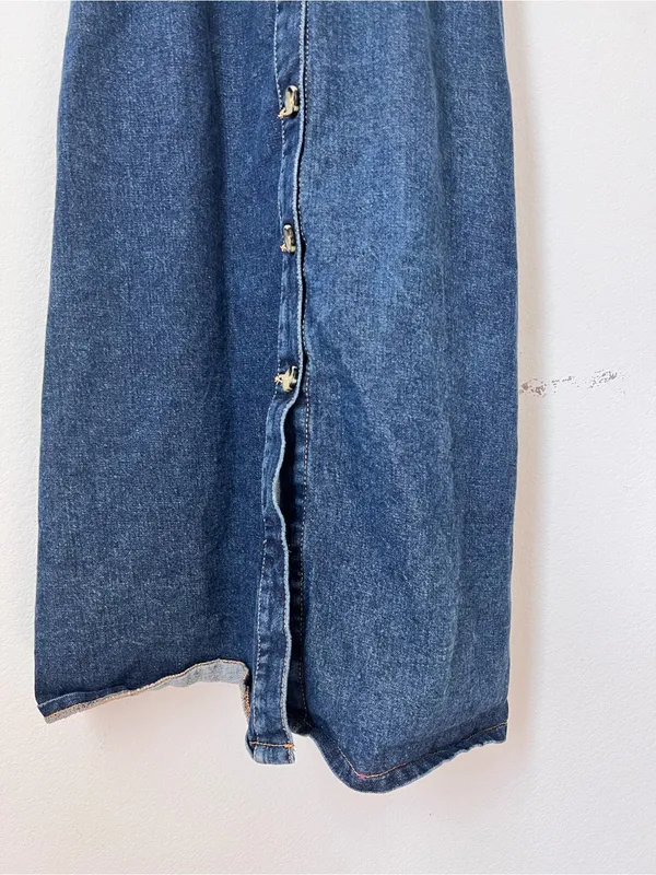 Urban Outfitters UO Denim Sleeveless Midi Dress XS 100% Cotton Casual Blue Jeans - Image 5