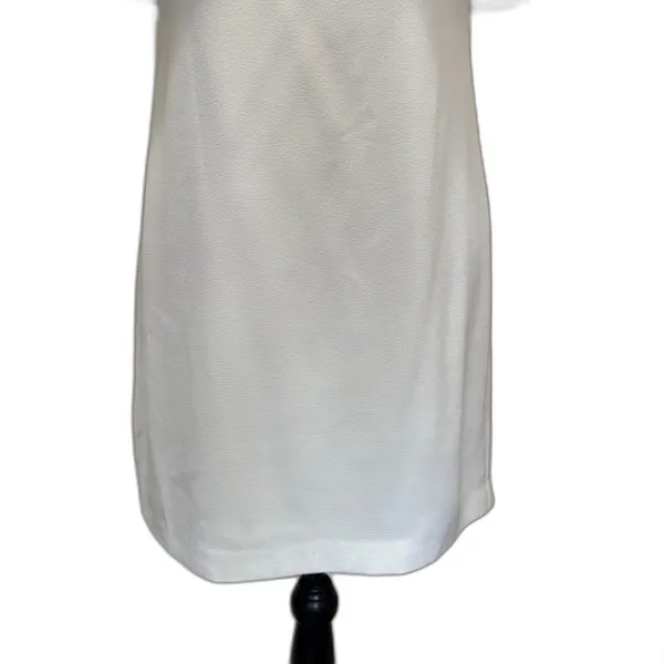 Charles Henry‎ White Off Shoulder Mini Shift Dress Summer Bridal Size XS - Image 4