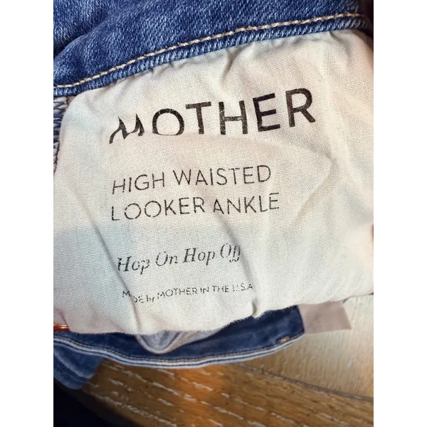 Mother High Waisted Looker Ankle Jeans Hop On Hop‎ Off Size 28 - Image 5