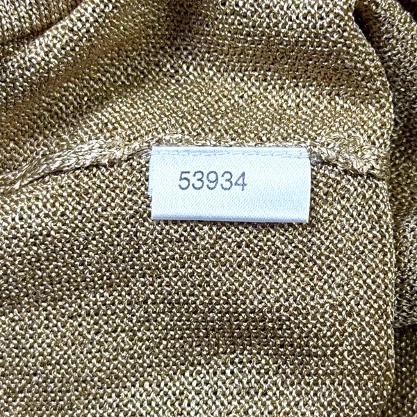 Ann Taylor Gold Shimmer Knit Crewneck Cardigan Sweater Women's Large EUC - Image 10