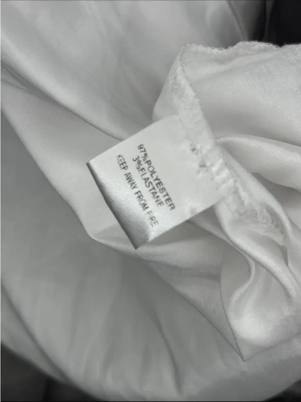 Night Satin Feather Trim Robe White Size 14 - Image 7